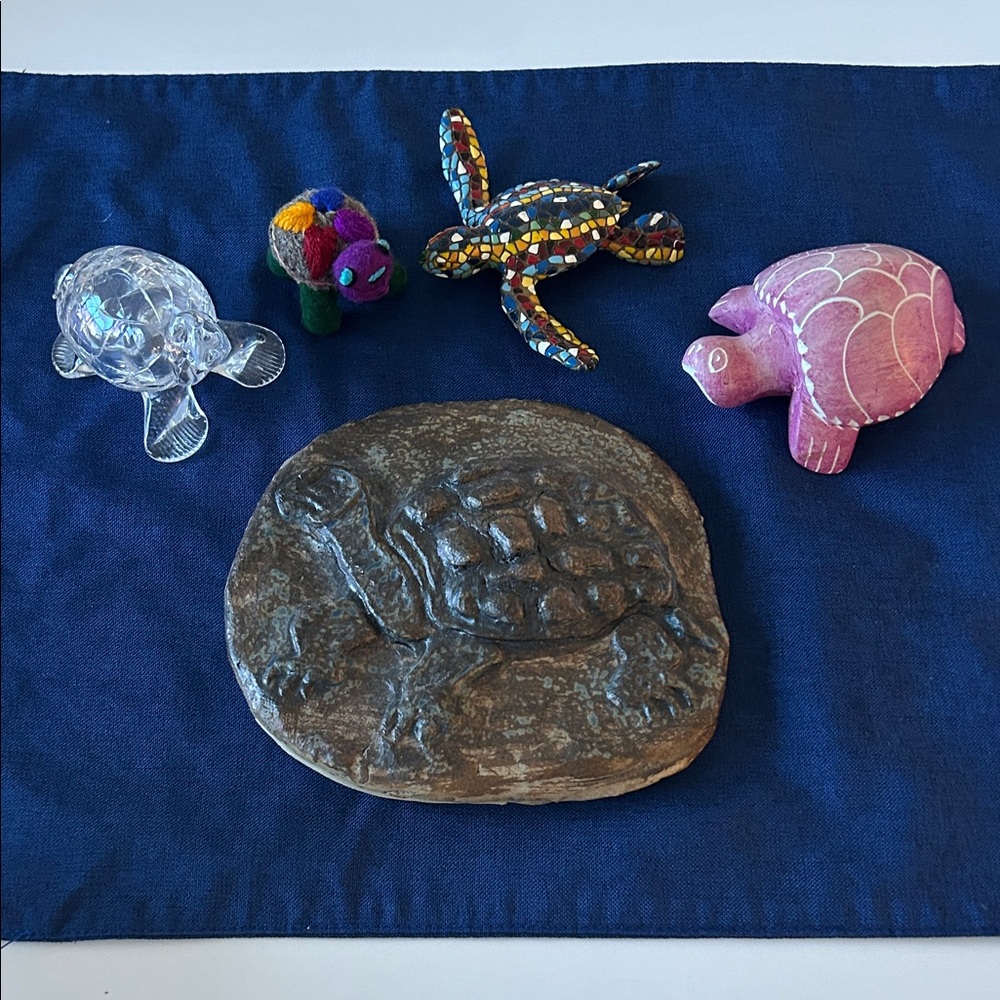 Colorful Turtle Figurine Set